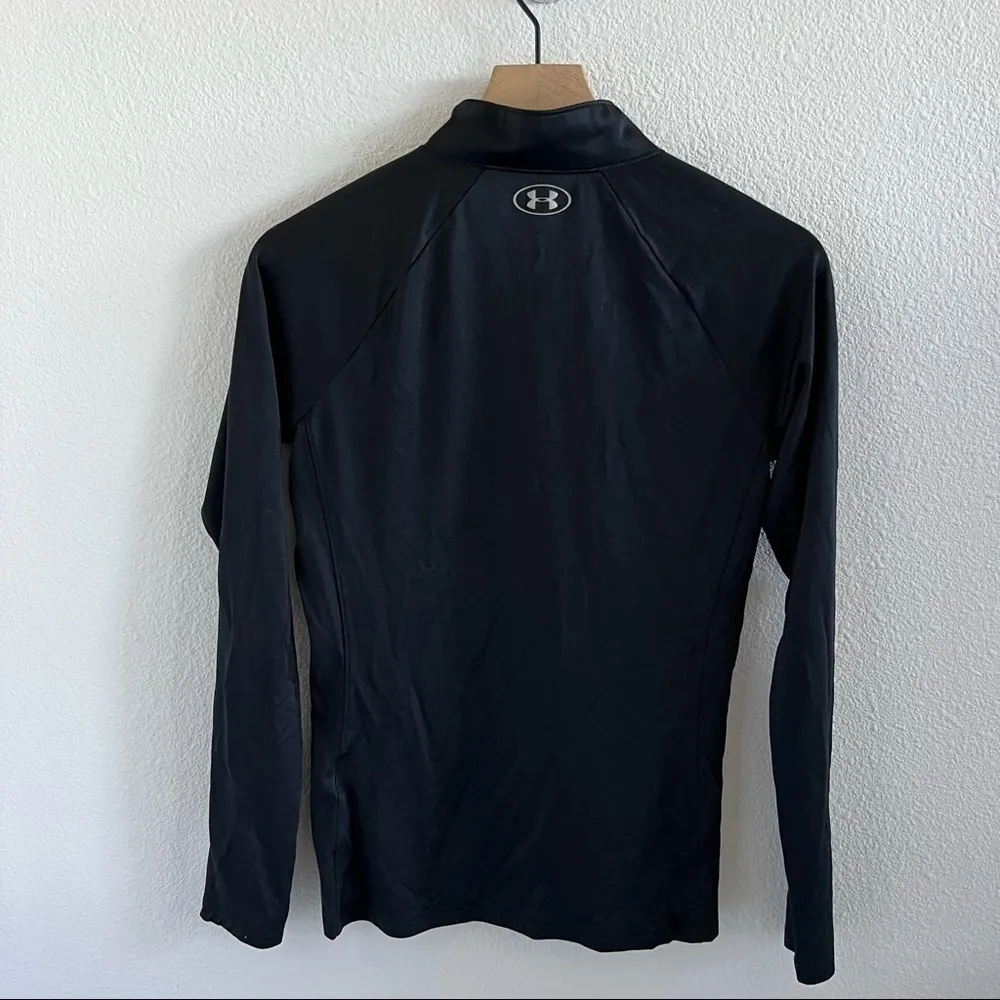 Under Armour Women’s UA Tech Quarter Zip Sweatshirt Top Black Heatgear Loose S - Image 5