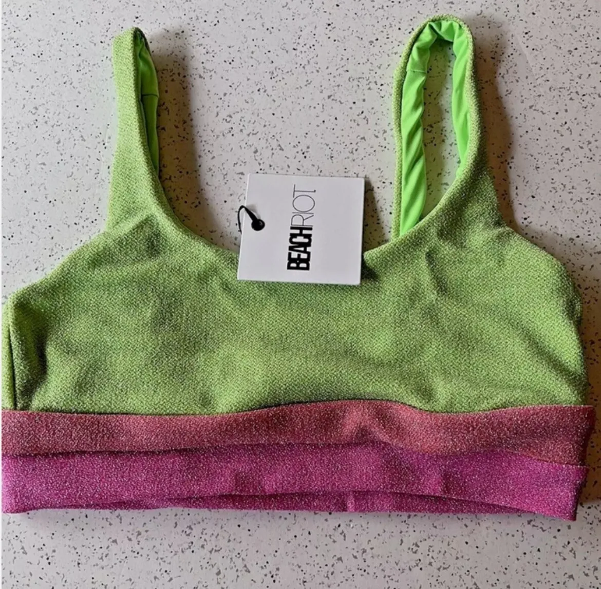 NWT Beach Riot Watermelon Lemonade Makenzie Top/Heidi Bikini Bottom  - Image 4