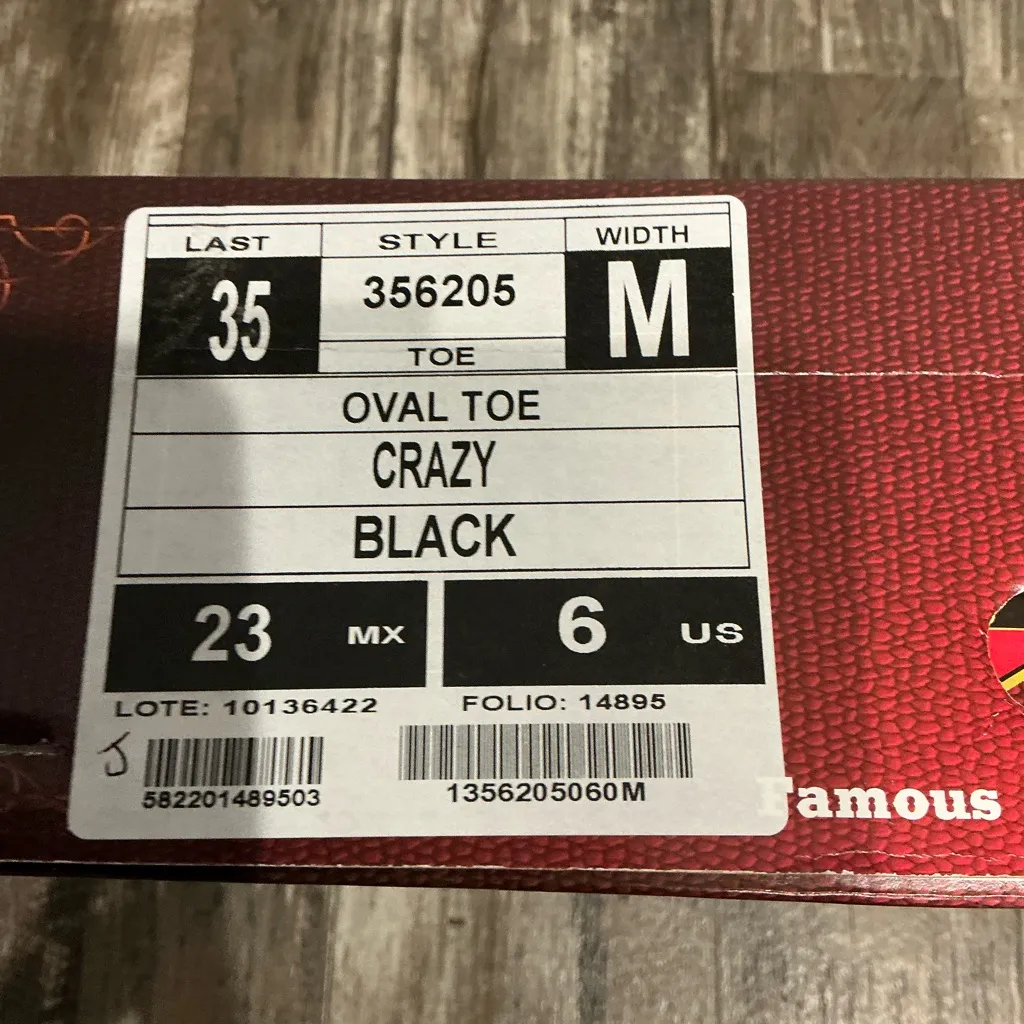 NWT Los Altos Black Leather Western Boots Size 6 - Image 12