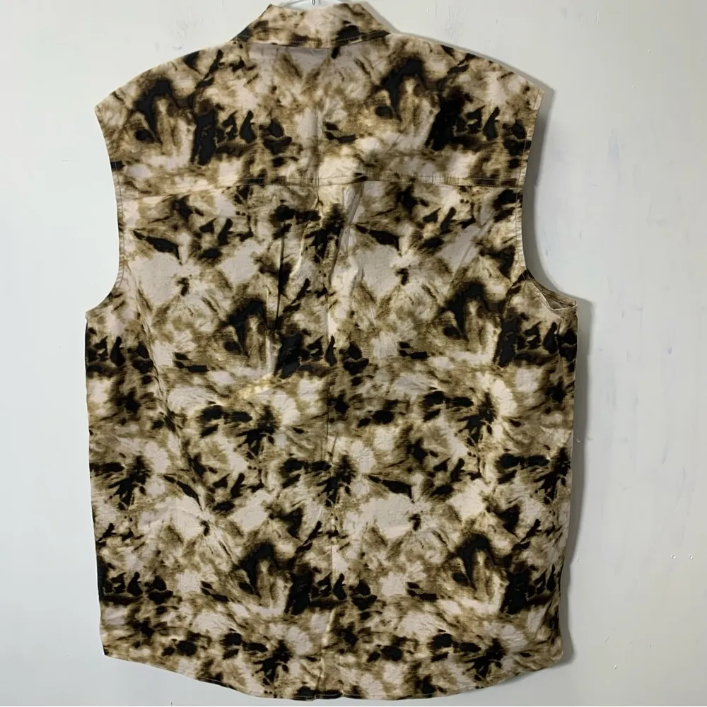 Samsoe Samsoe tie dye sleeveless button down shirt new with tag size Small - Image 5