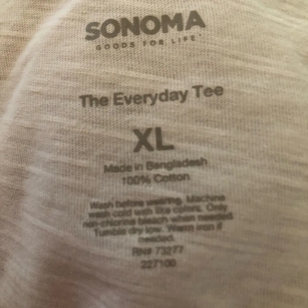 SONOMA THE EVERY DAY TEE Womens White Long Sleeves Size XL 100% Cotton New - Image 4