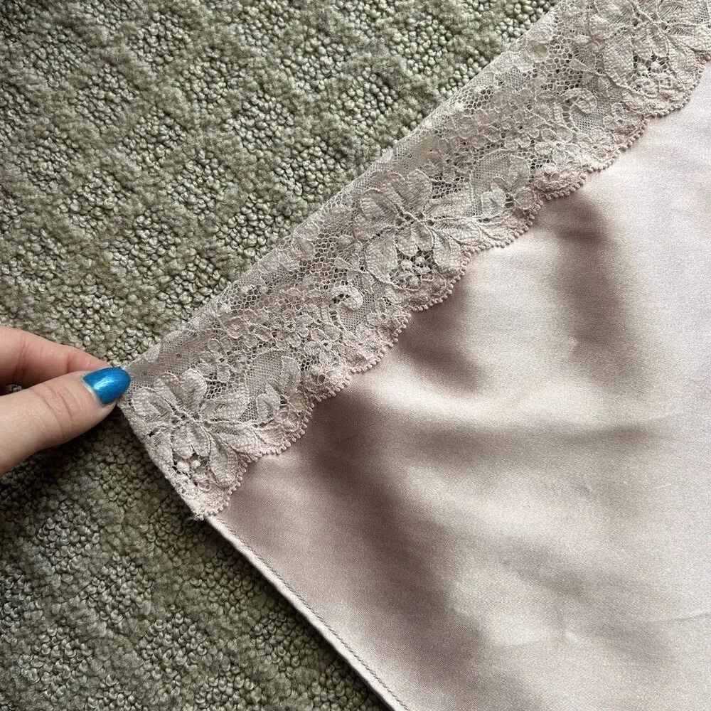 Valerie Stevens Vintage 90s Pink Chemise Slip Sleep Dress Babydoll Intimates Size L - Image 2