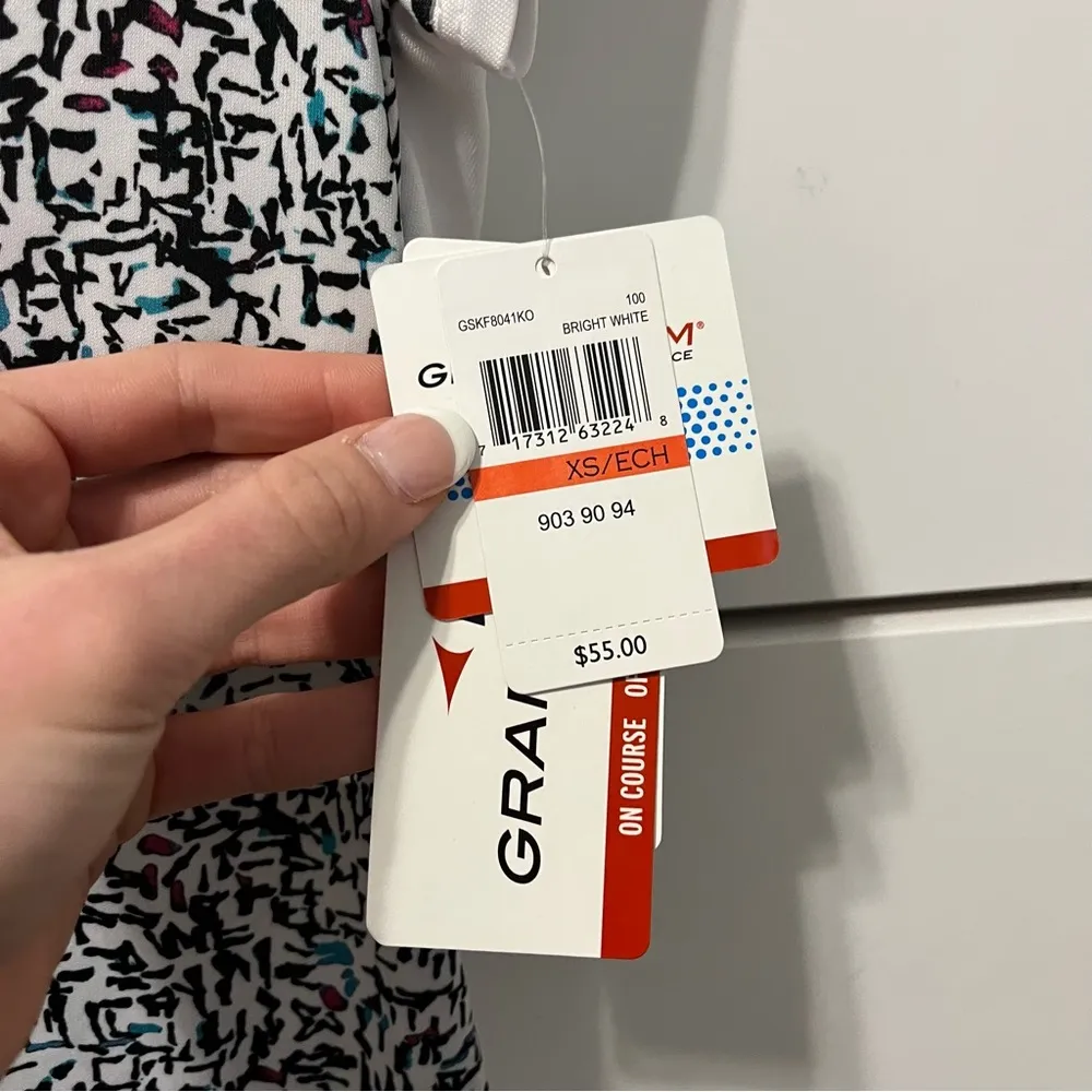 PGA TOUR Digital Roadmap Print Cap Sleeve Polo Grand Slam NWT - Image 5