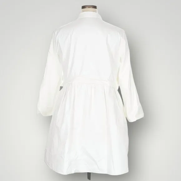 Tuckernuck Pomander Place Elia White Cotton Shirt‎ Dress XL Long Sleeve - Image 6