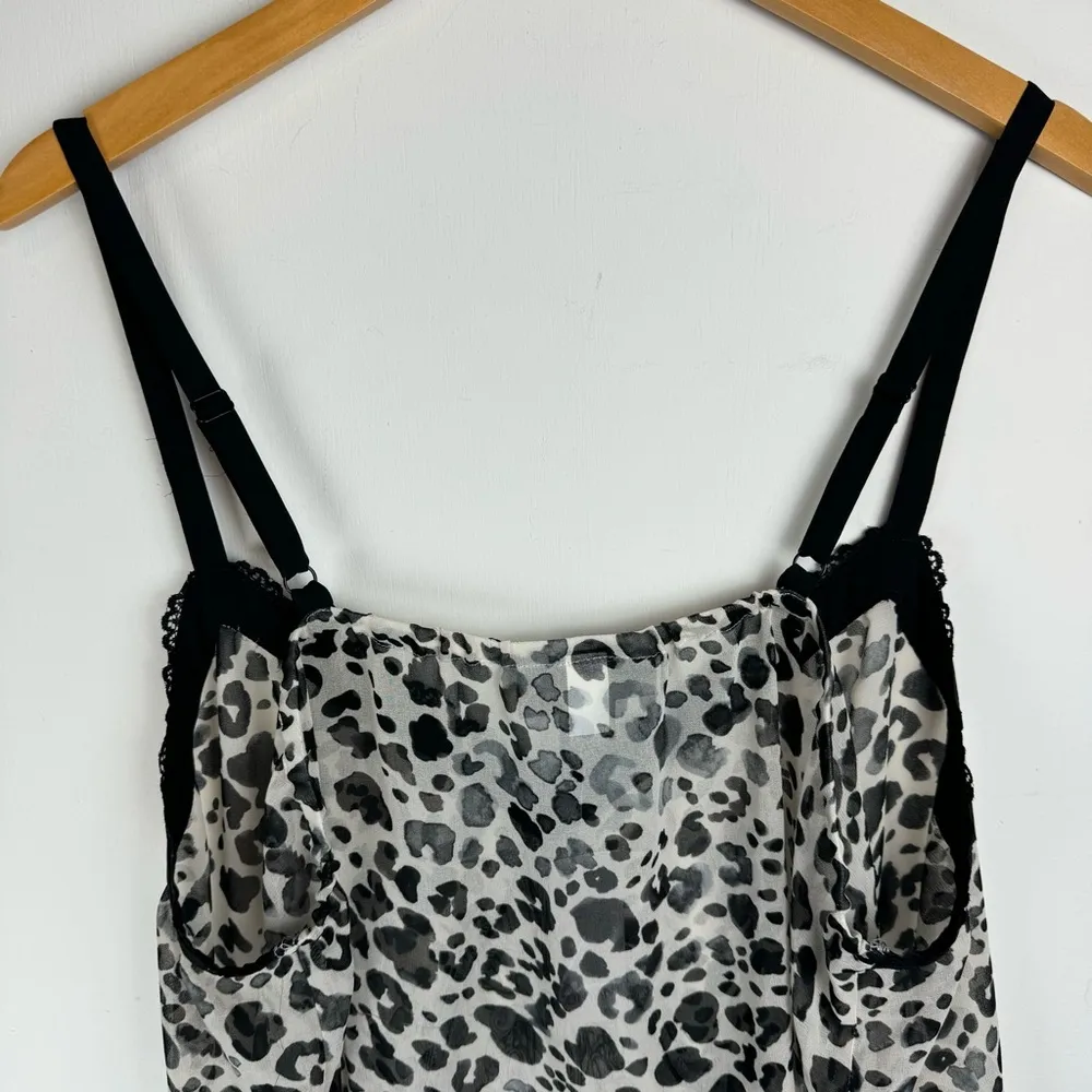 NWT Lane Bryant Womens Sleepwear Lingerie Tank Top Sz 22 Semi Sheer Animal Print - Image 11