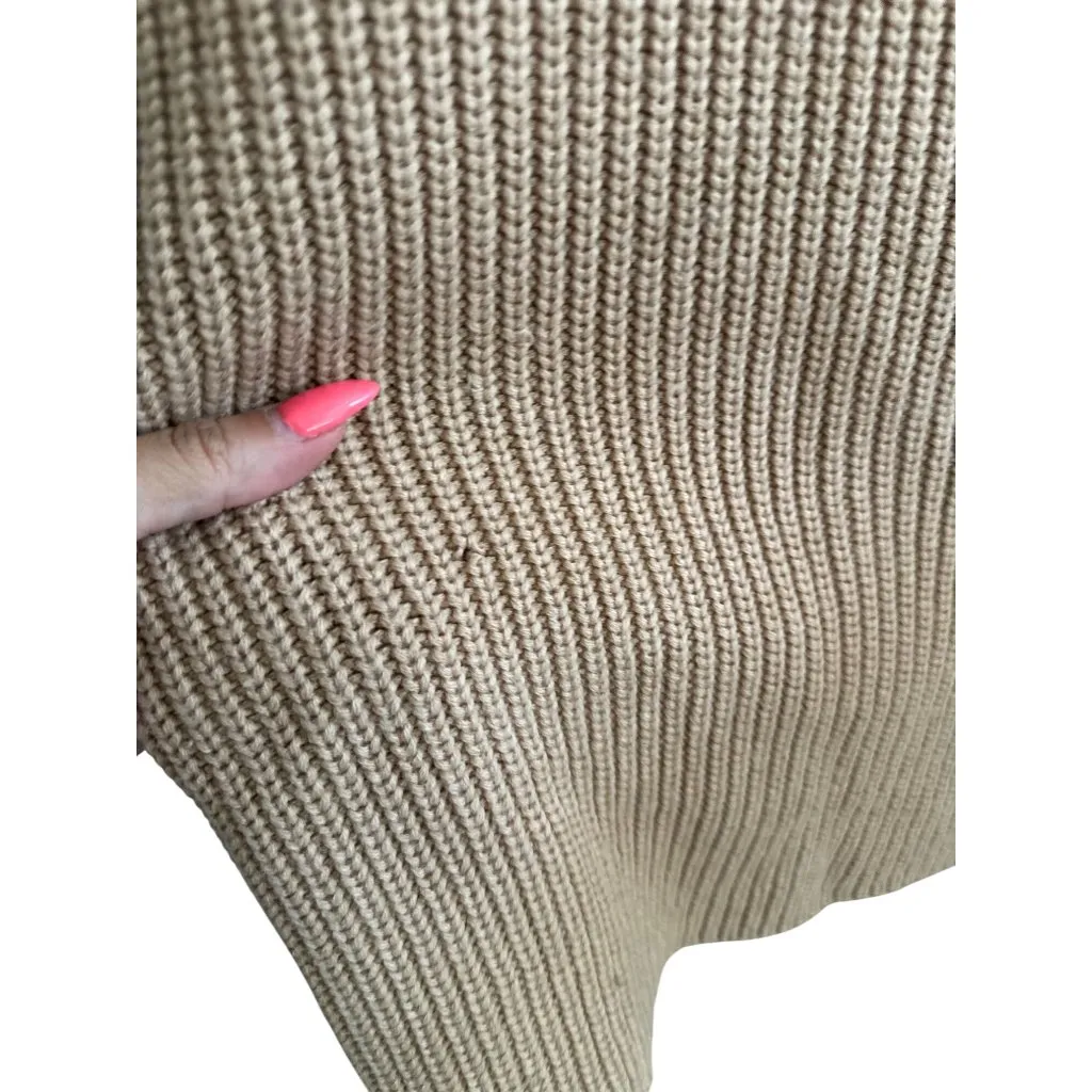 WAYF Camel Knit Turtleneck Long Sleeve Tunic Sweater Size Small - Image 12