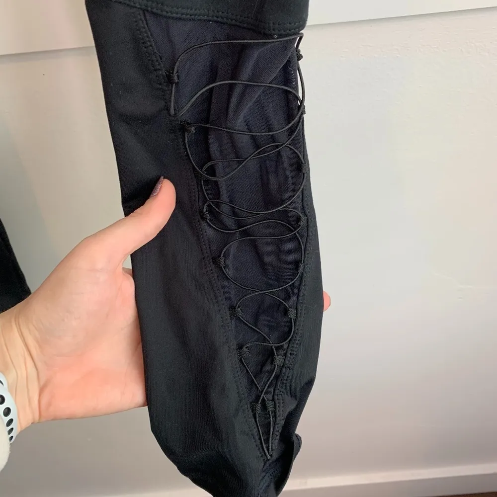 Fabletics Demi Lovato Black Lace Up Salar Leggings - Image 8