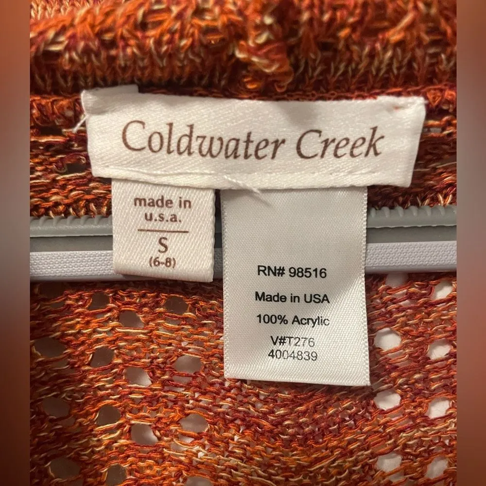 Coldwater Creek Lightweight Knit Top Burnt Orange Size Small (Fits 8/10) - Image 5