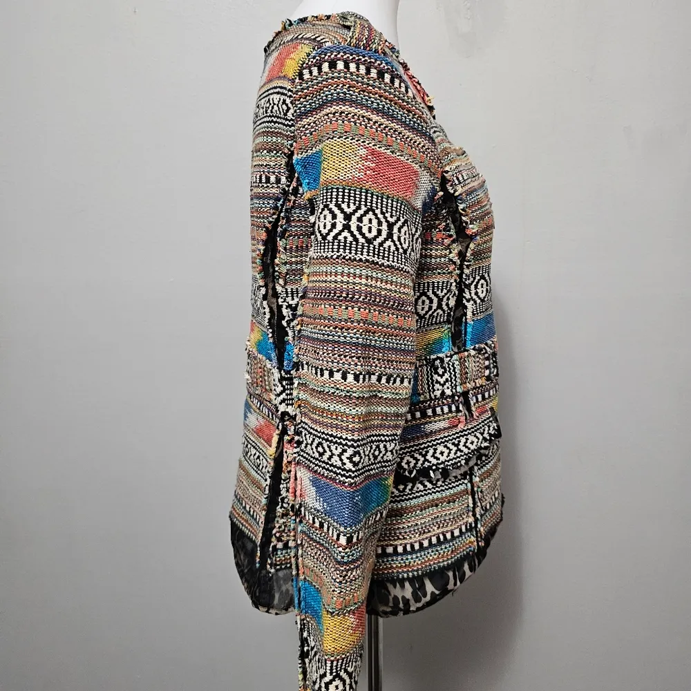 Berek Multicolpred Southwestern Jacquard Tapestry Blazer Size Medium - Image 4