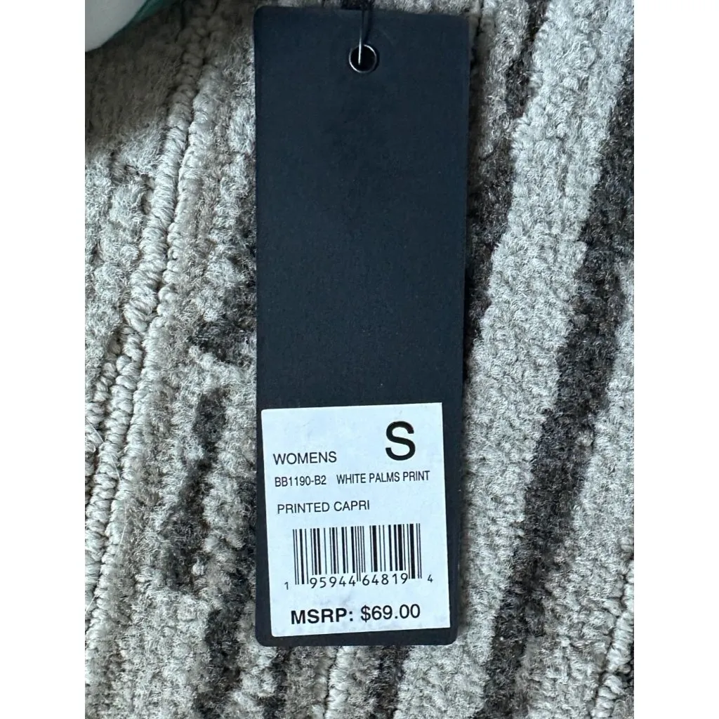 BEBE Sport Palm Leaf Tropical Crop Leggings Sz S NEW with tags - Image 7