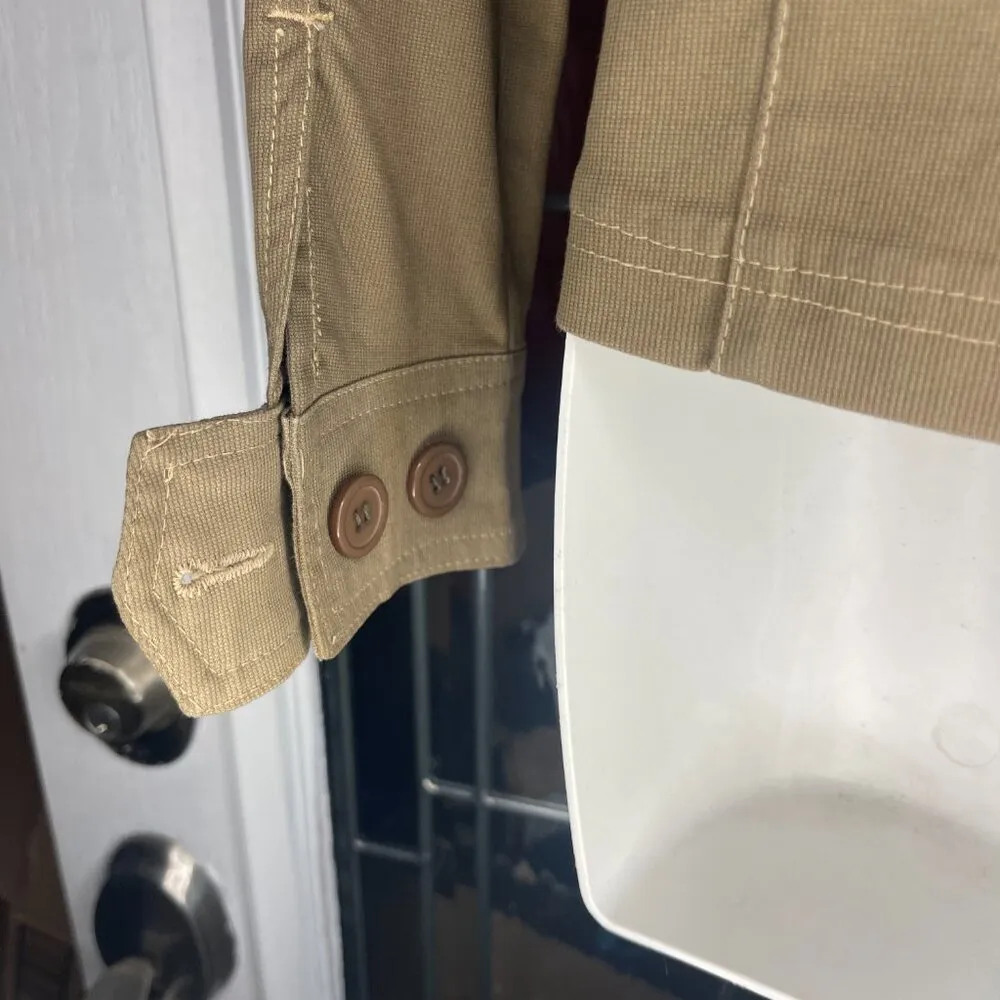 Joli Cargo Pocket Denim Greenish Brown Jacket Sz S Green - Image 5