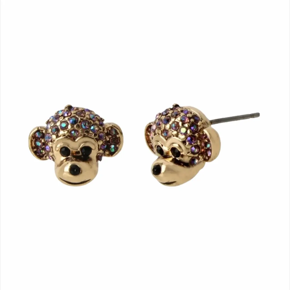 Betsey Johnson  Welcome to the Jungle Monkey Studs - Image 2