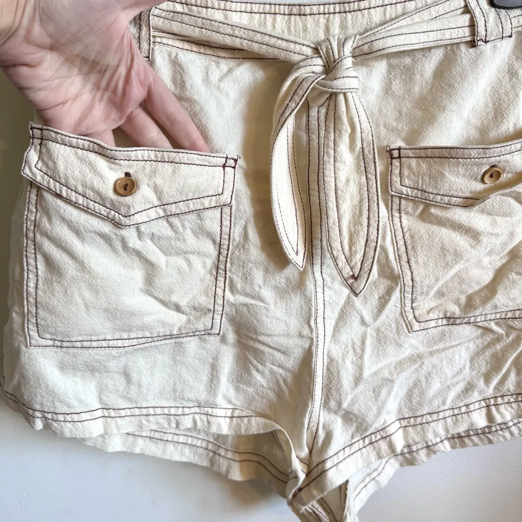 Free People Ynez Retro Shorts Bone - Image 4