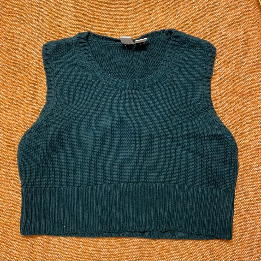 Vintage Oversized Cropped Sweater Vest Size M - Image 3
