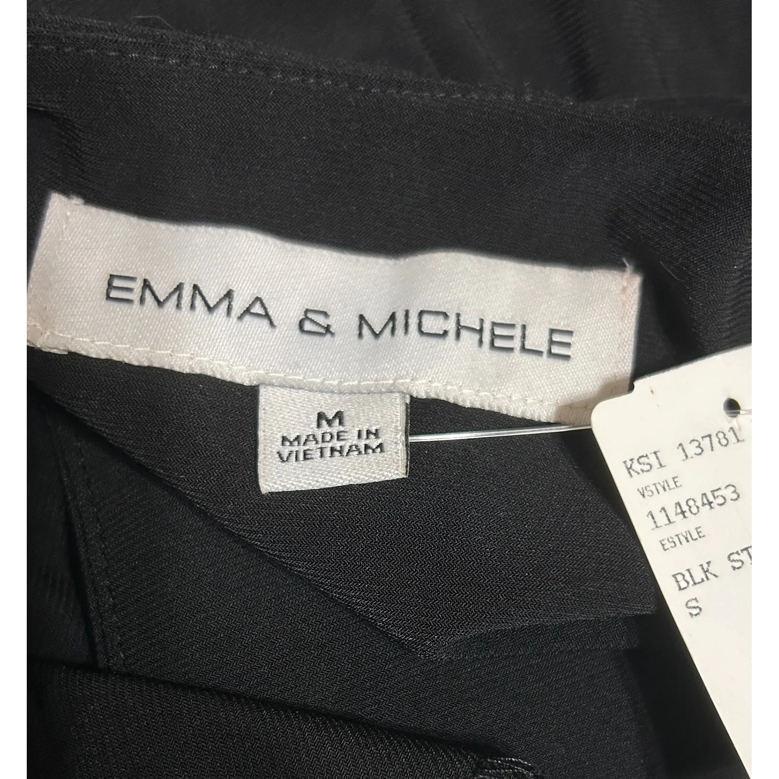 Emma & Michele Women Mini Shift Tunic Dress M Black Studded Bell Sleeve Hippie Size M - Image 8