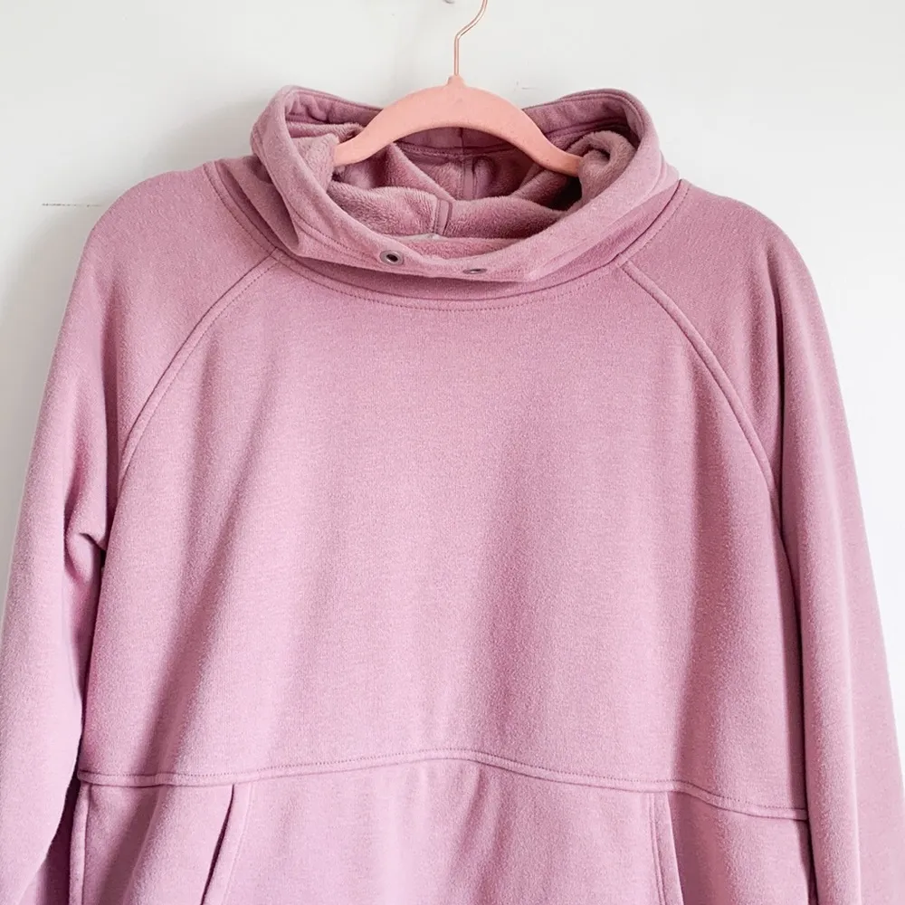 Athleta Pink Light purple Faux Fur Lined Hoodie Small - Image 2