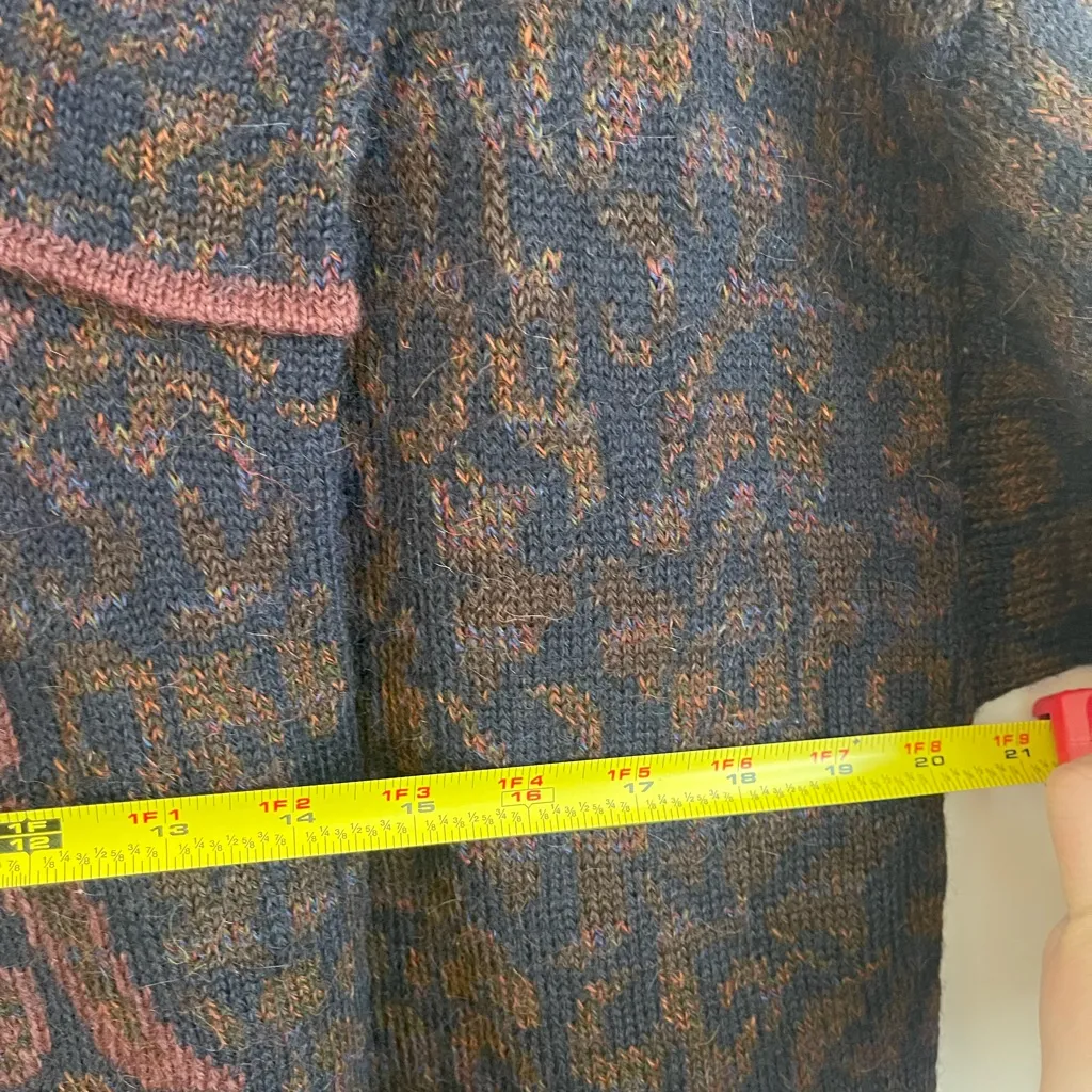 Peruvian Connection 100% Alpaca S Kimono Sweater Tribal Bolivia Artsy Lagenlook - Image 7