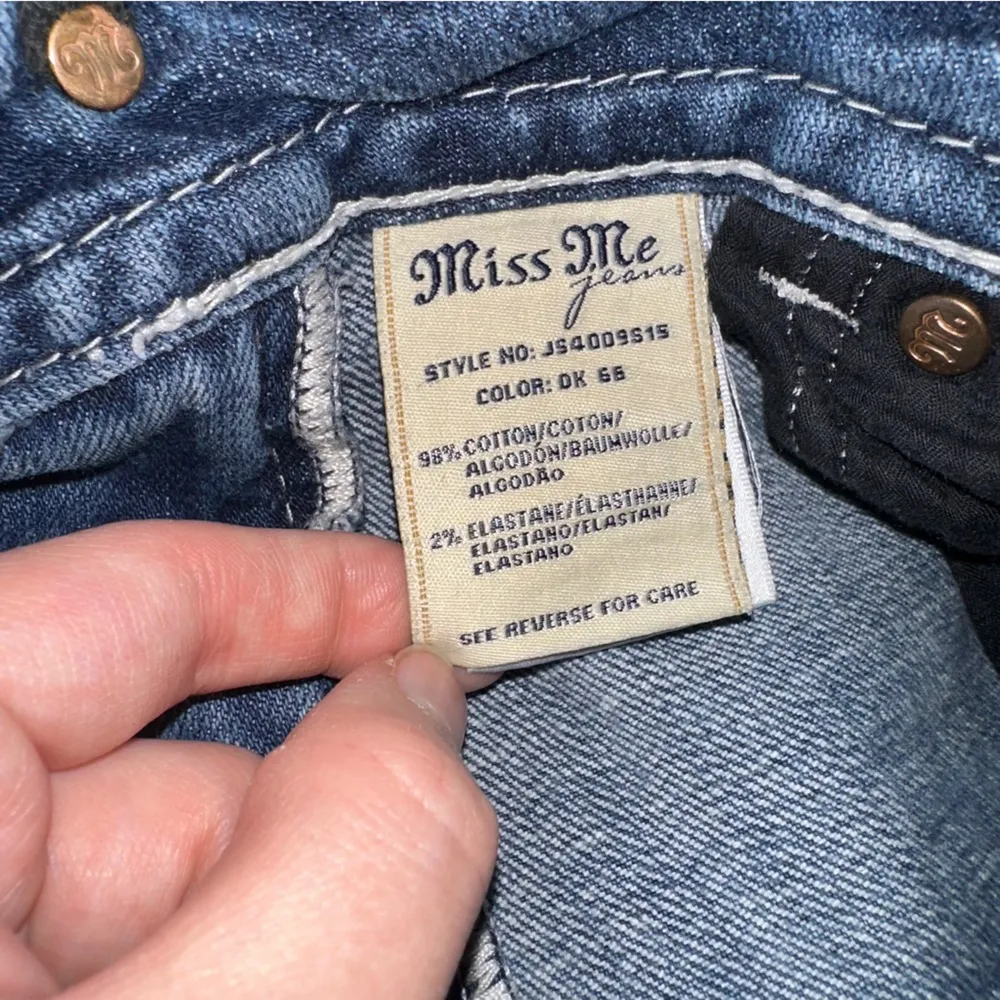 Miss Me Designer Skinny Jeans Plain Button Flap Pockets - Image 3