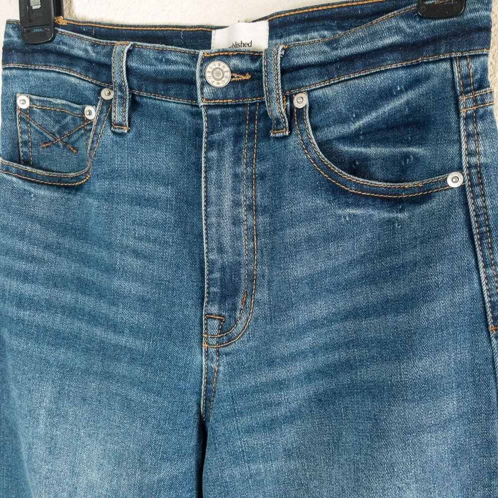 Unpublished Anthropologie  Noemi Long High-Rise Wide Leg Raw Hem size 24 - Image 6