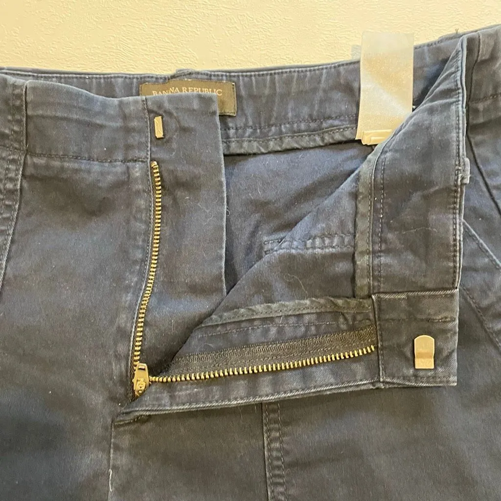 Banana Republic Authentic Chino Shorts Women Size 6 Navy Blue Casual Shorts - Image 7