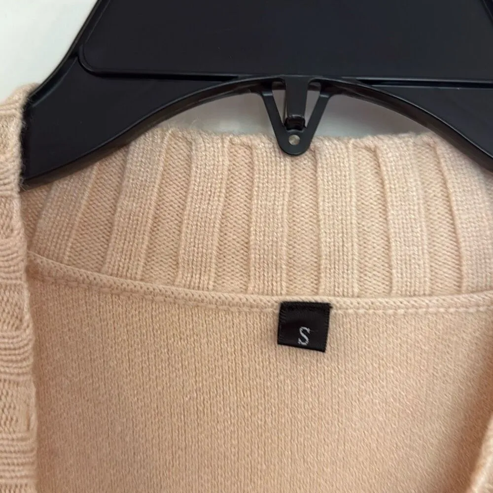 Amazon  cream striped mock neck oversized sweater M - Image 4