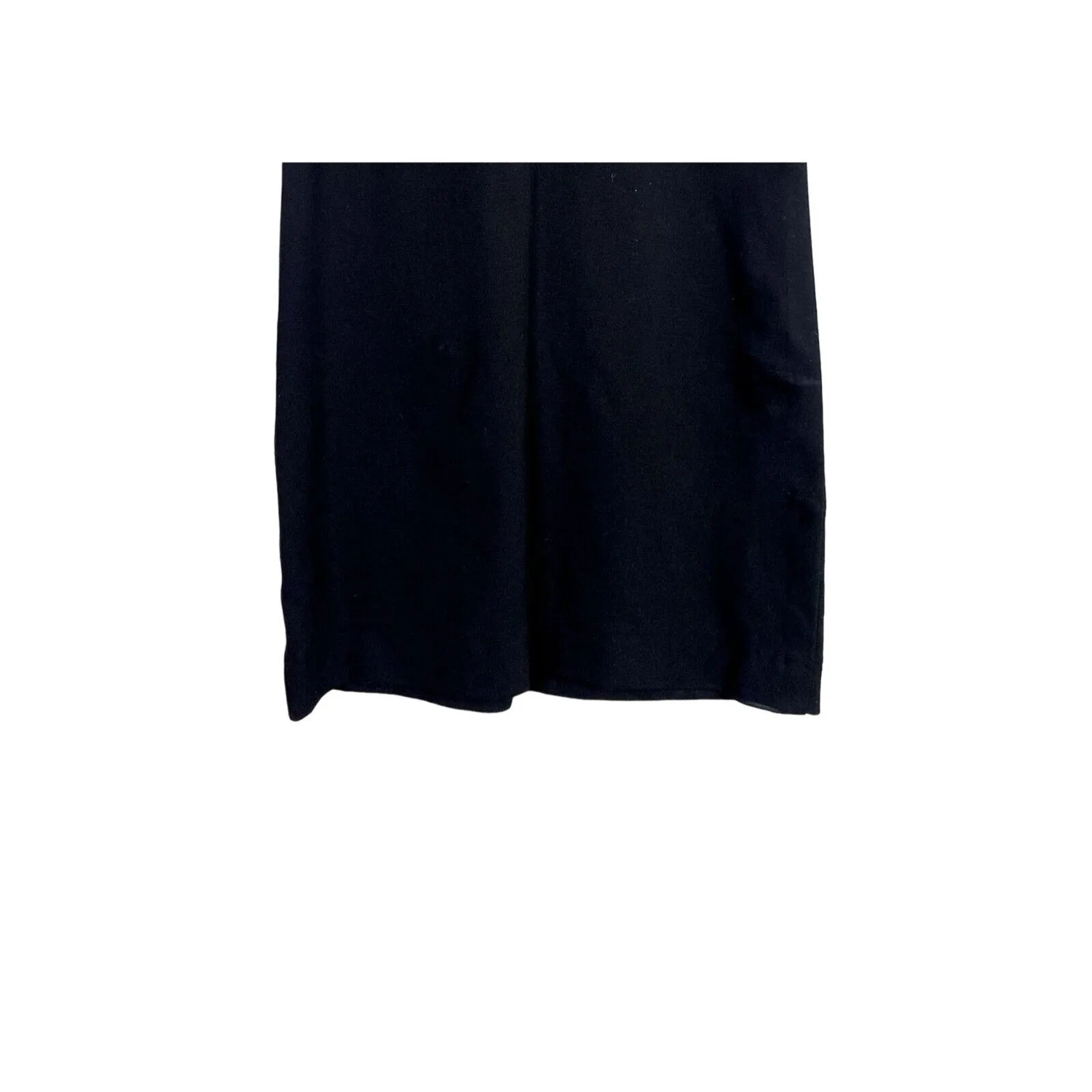 J. Crew Wool Gold Zipper Accent Short Sleeve Shift Mini Dress Stretchy 4 Black - Image 8