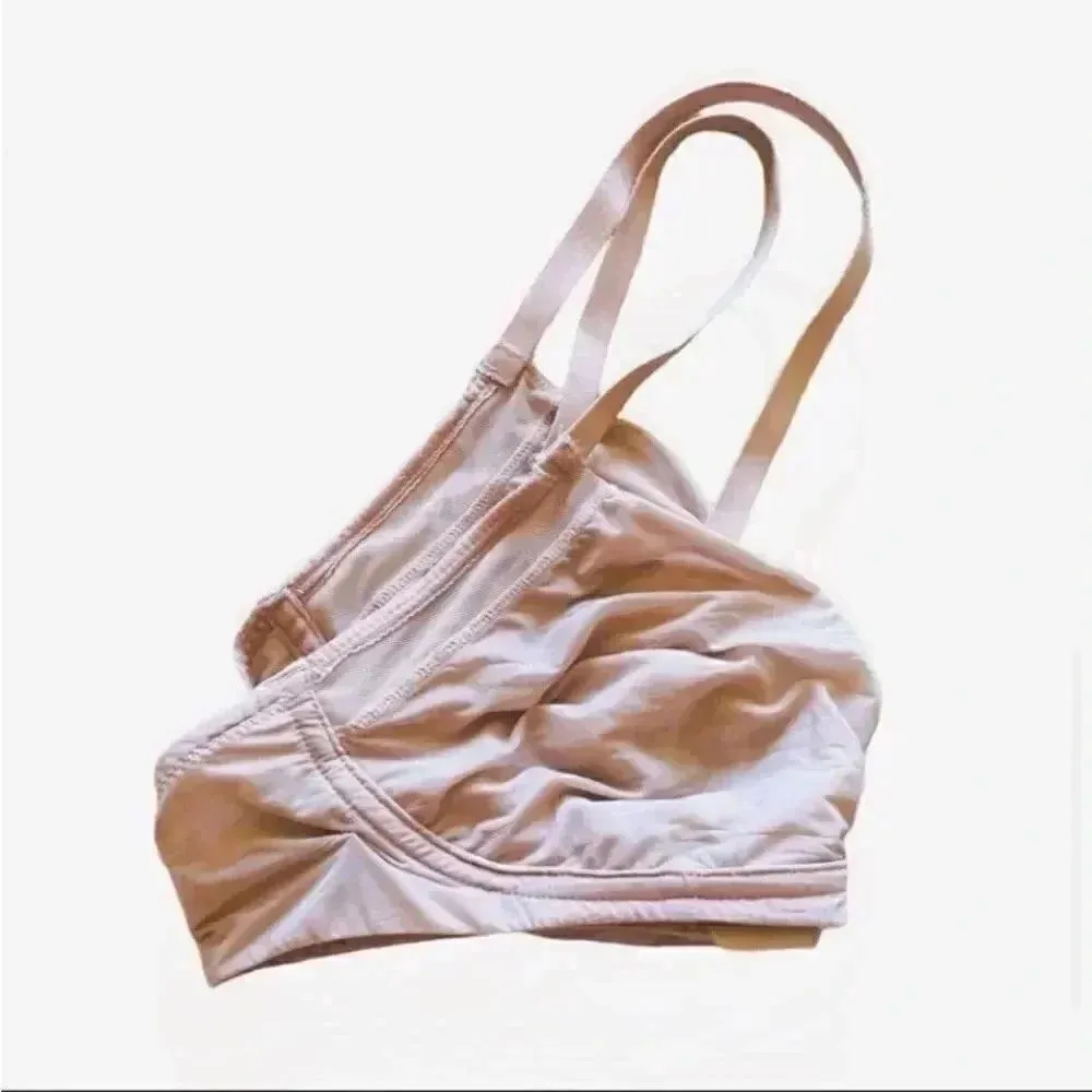 Madewell Lightweight  Loungewear Blush Pink Triangle Bra Size L - Image 4