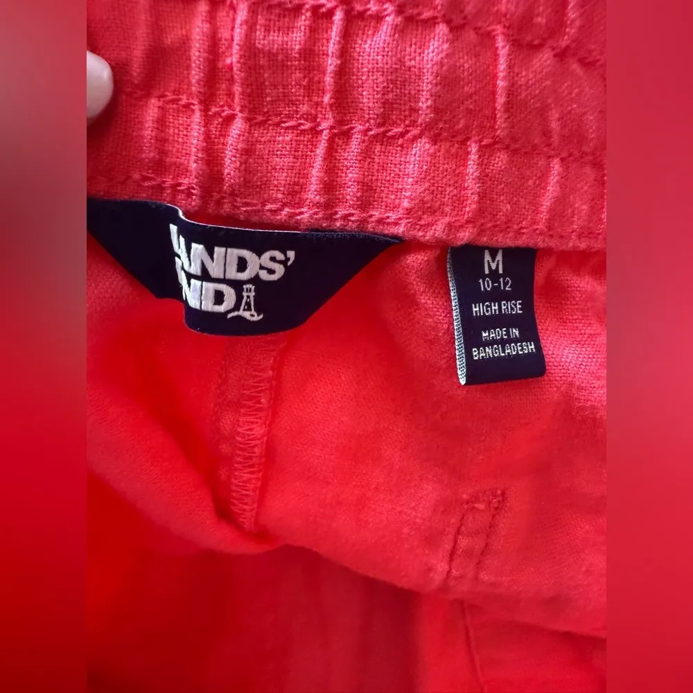 Lands and Hot Pink 2-Piece Shorts M 10-12 Set long sleeve shirt L(14-16) Linen - Image 6