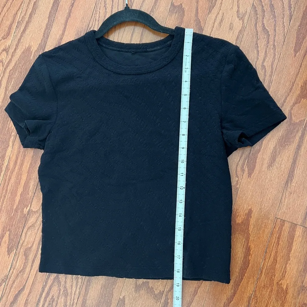 Alexander Wang Lightweight stretch jersey fabric with embossed logo throughout - Image 6