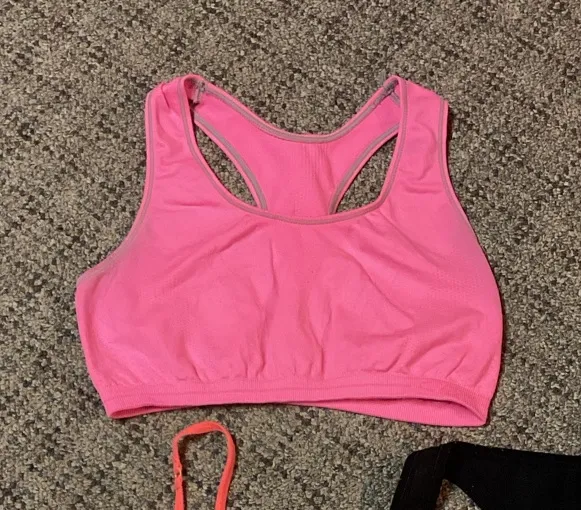 Champion Danskin No Boundaries Pink Coral White Sports Bra Lot * Sizes M/L - Image 3