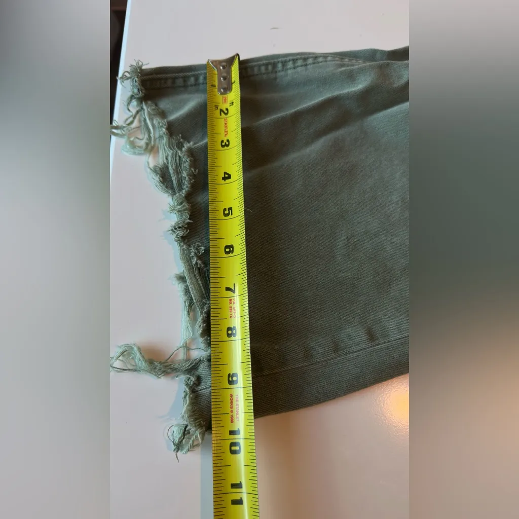 VERVET Beetle - Super High Rise 90s Vintage Crop Flare Olive Women’s Sz 28 - Image 7