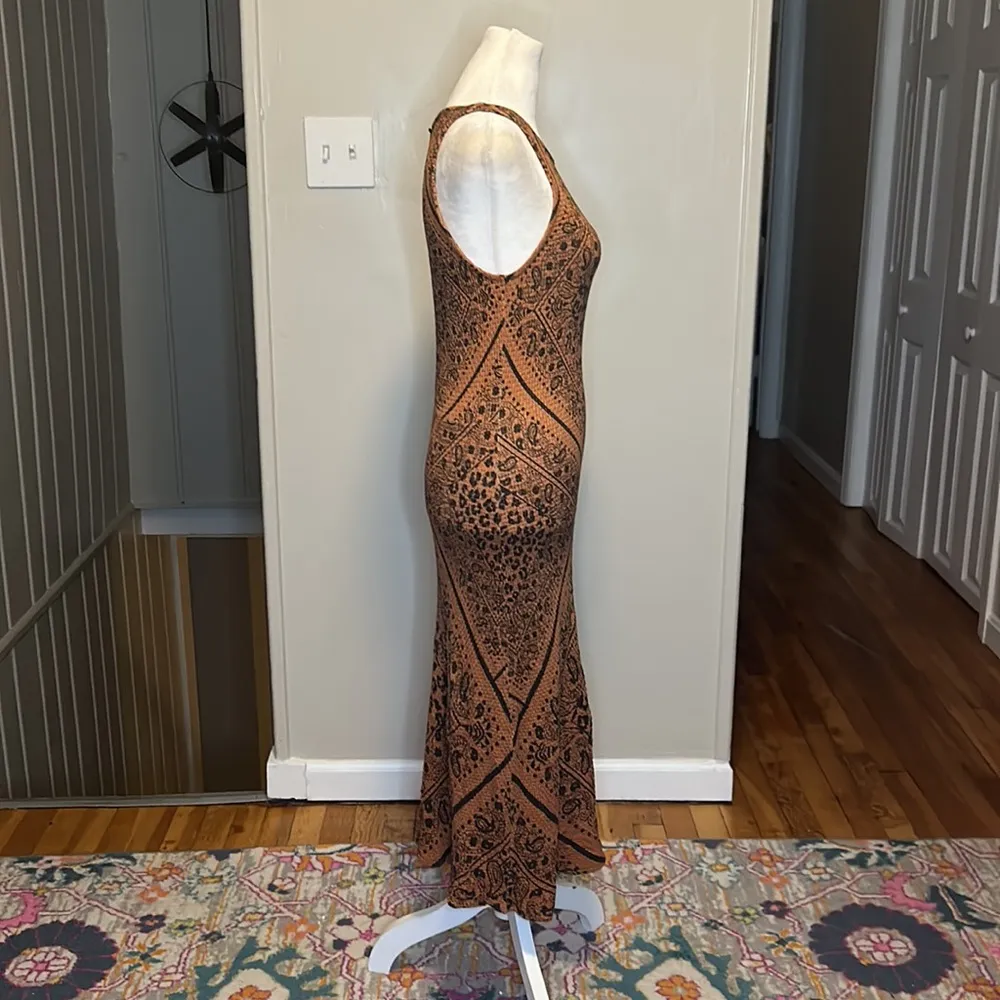 Farm Rio x Anthropologie Alyse Midi Cheetah Bandana Print Dress Size Small - Image 7