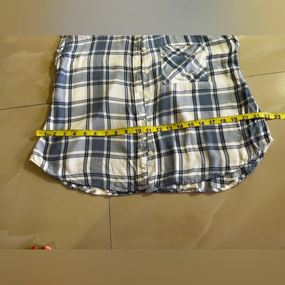 FOREVER 21 Sleeveless Plaid Flannel Tank Top size large - Image 7