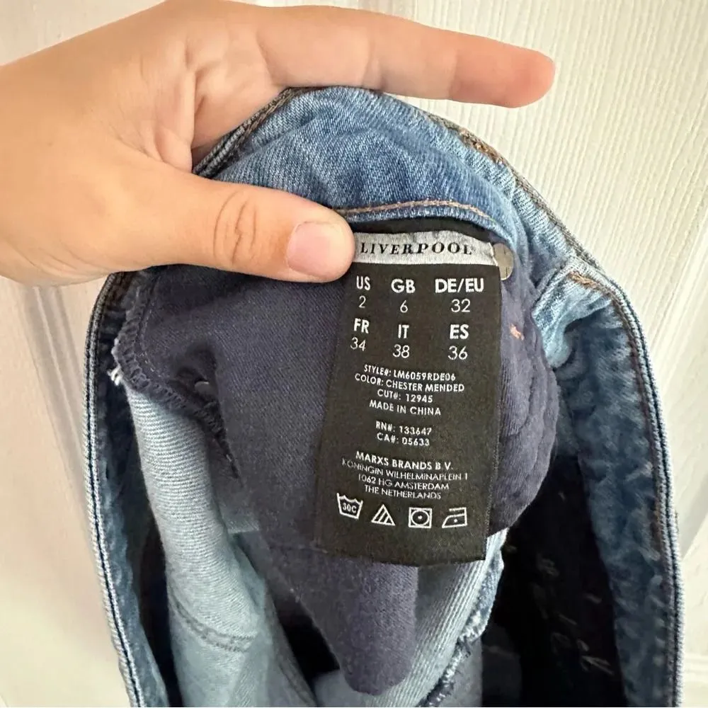 Liverpool Embroidered Denim Skirts Women’s Size 2 - Image 9