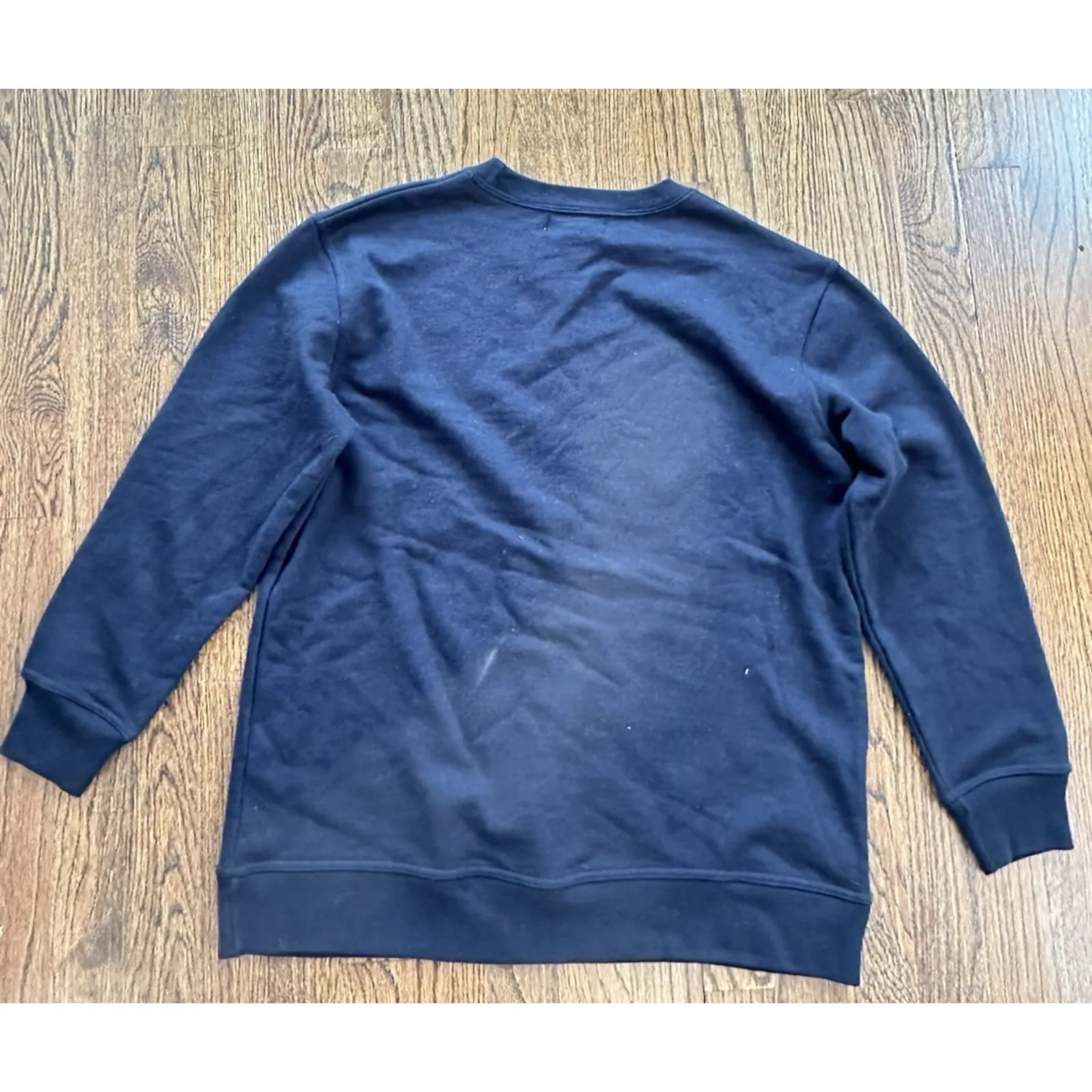 LAUREN RALPH LAUREN CLASSIC NAVY BLUE CREWNECK COTTON SWEATSHIRT Small P 2230 - Image 2