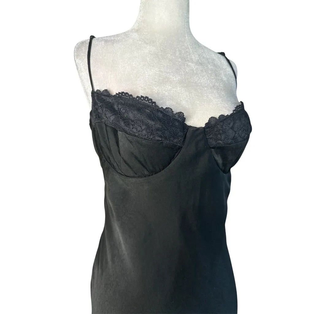 Bardot Sabina Midi Dress in Black 12 Womens Satin Cocktail Party - Image 7