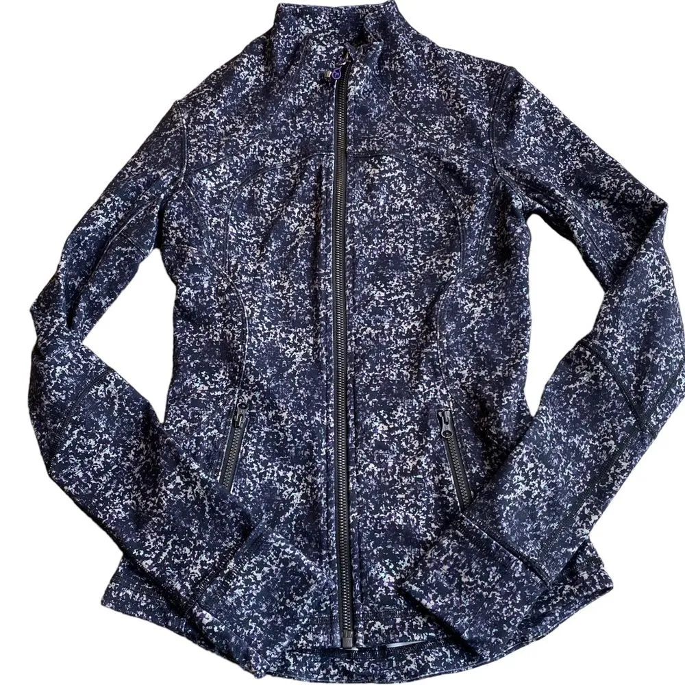 Lululemon Size 2 Forme Jacket‎ Full Zip Black Purple Blue - Image 2