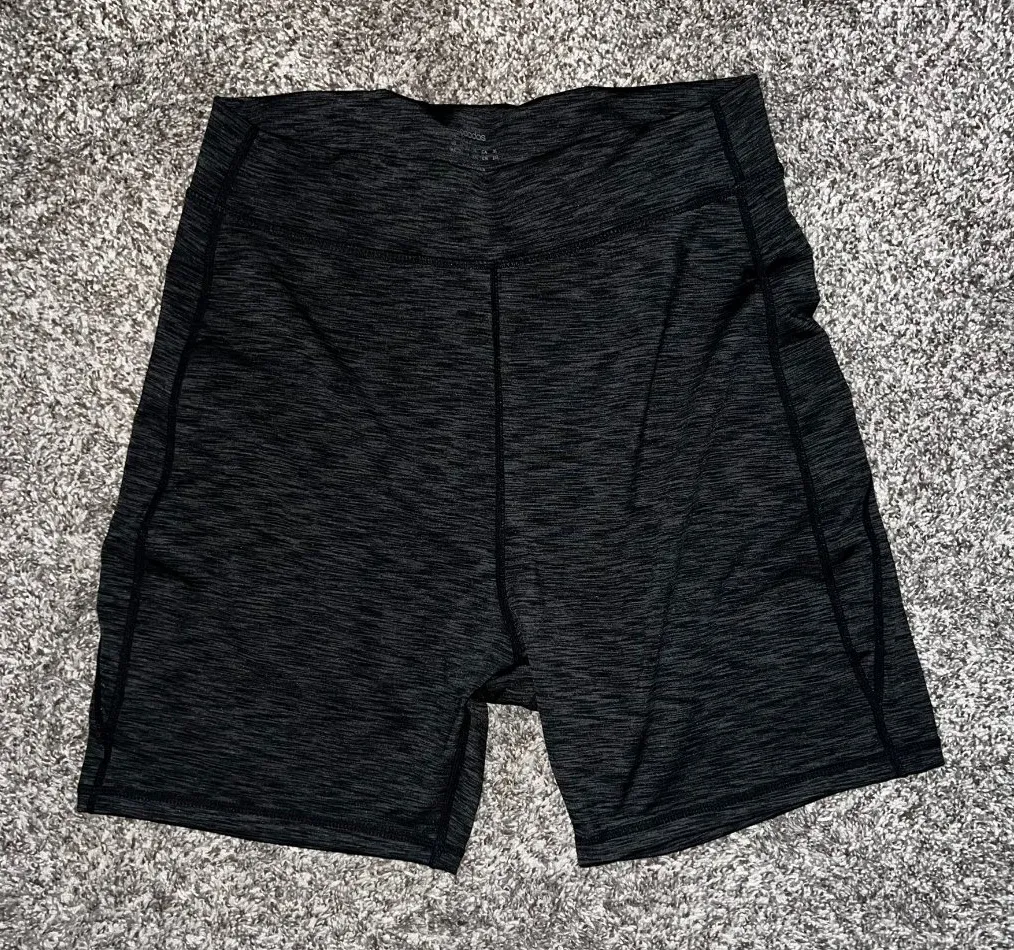 Ododos Black Biker Shorts Women’s XL – High Waist Stretch Compression Yoga Short White - Image 1