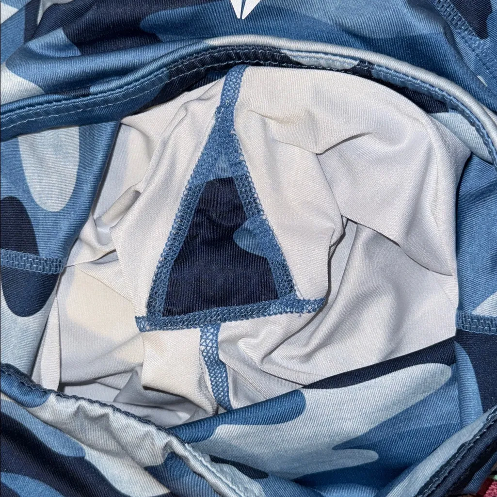 Reebok Blue Camo Leggings High Rise Pull On Women’s S Small - Image 9