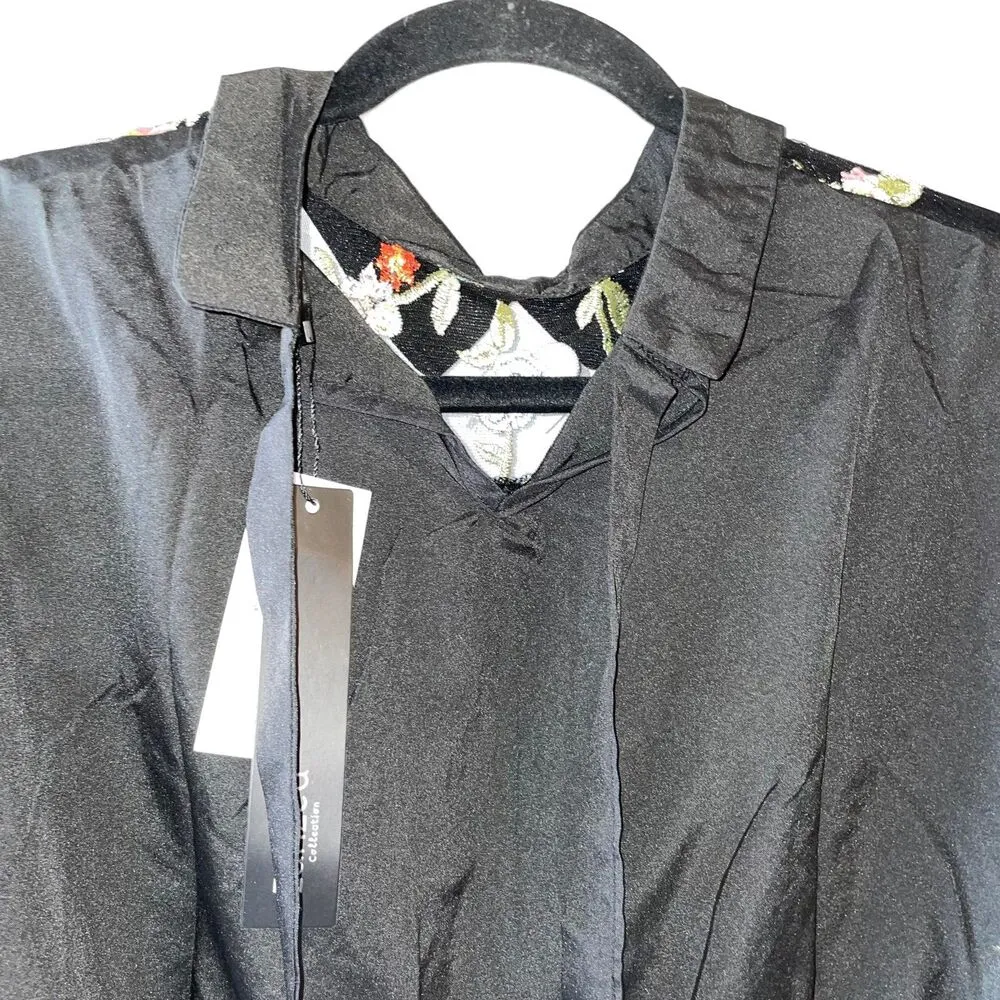 Zanzea Mesh Floral Embroidery Short Sleeve women’s blouse 5XL black shirt top - Image 6