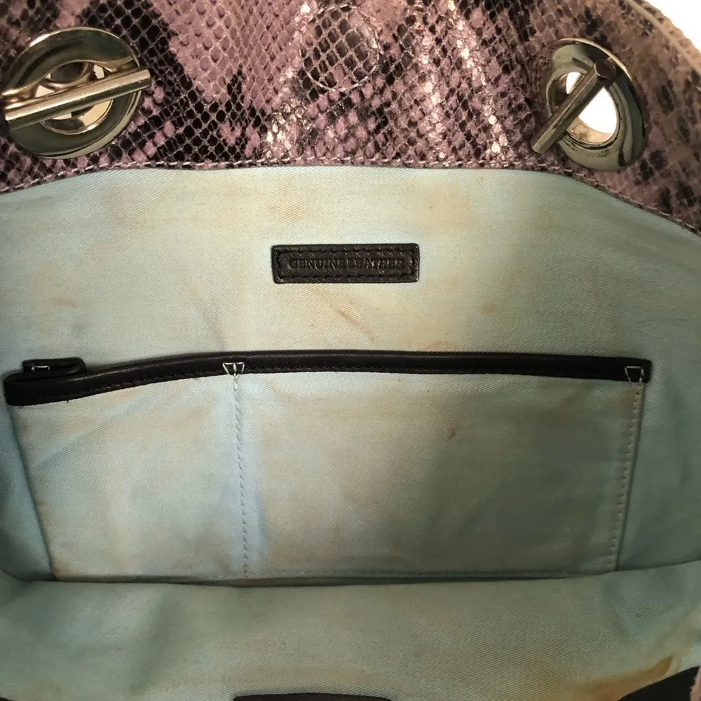 Cynthia Rowley Python Pattern Leather Tote OS - Image 13