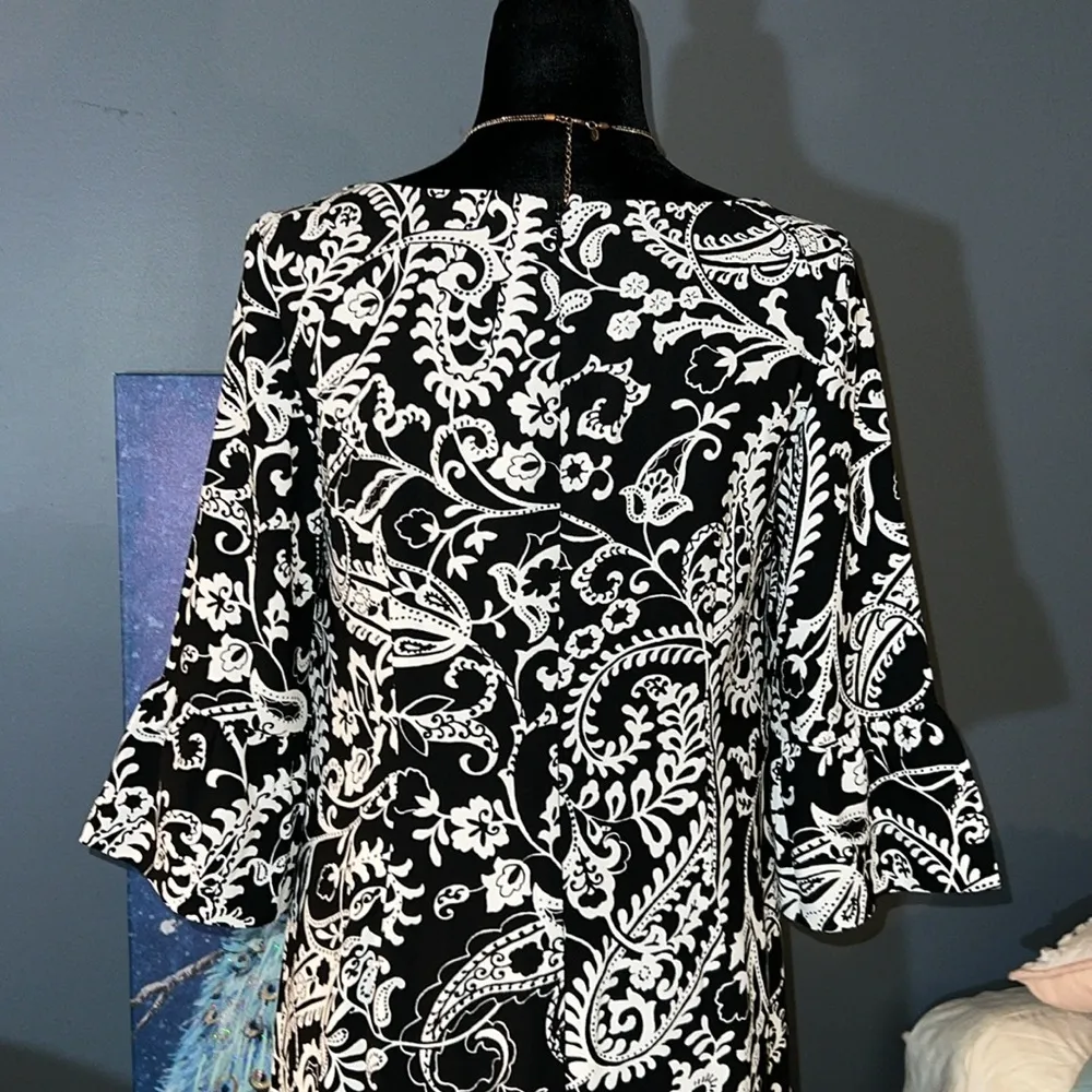 Talbots  Size 8P Paisley Midi Dress - Image 7