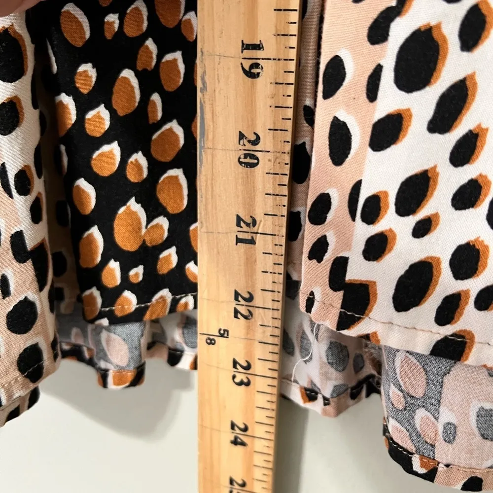 ANDREE BY UNIT women’s size large long sleeve leopard print peplum top casual - Image 5