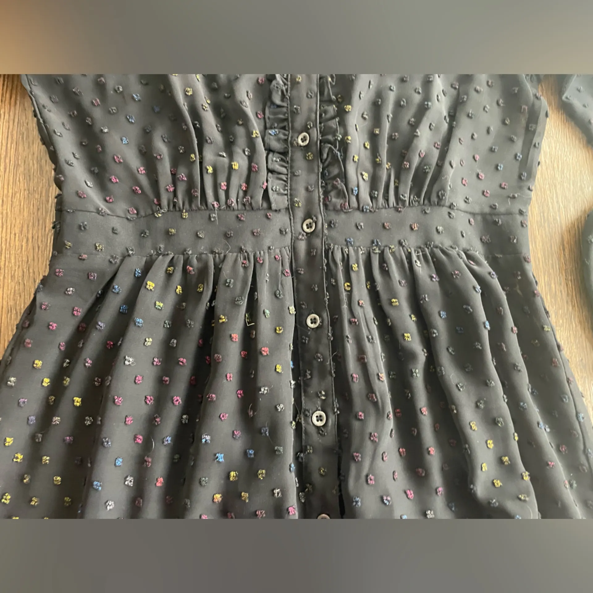 Anthropologie Audrey Clip Dot Shirt Dress - Size 0 - Image 6