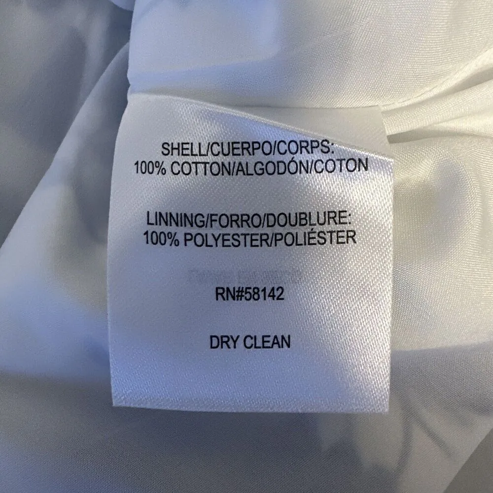 Gal Meets Glam Olivia Dress Size 14 Blue White Floral Ruffle Sleeve Pockets Belt - Image 8