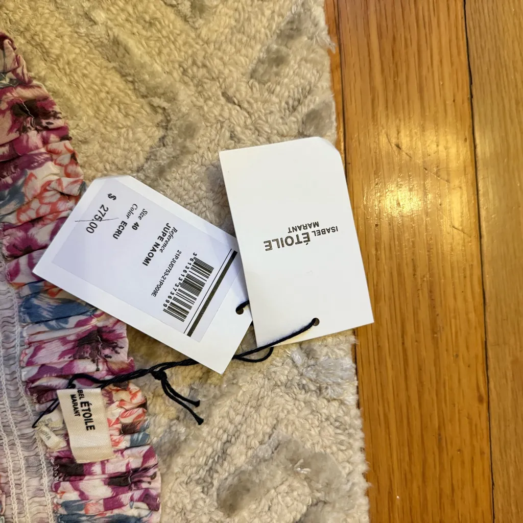 Isabel Étoile Marant Floral Ruffle Mini Skirt Pink Size undefined - Image 8