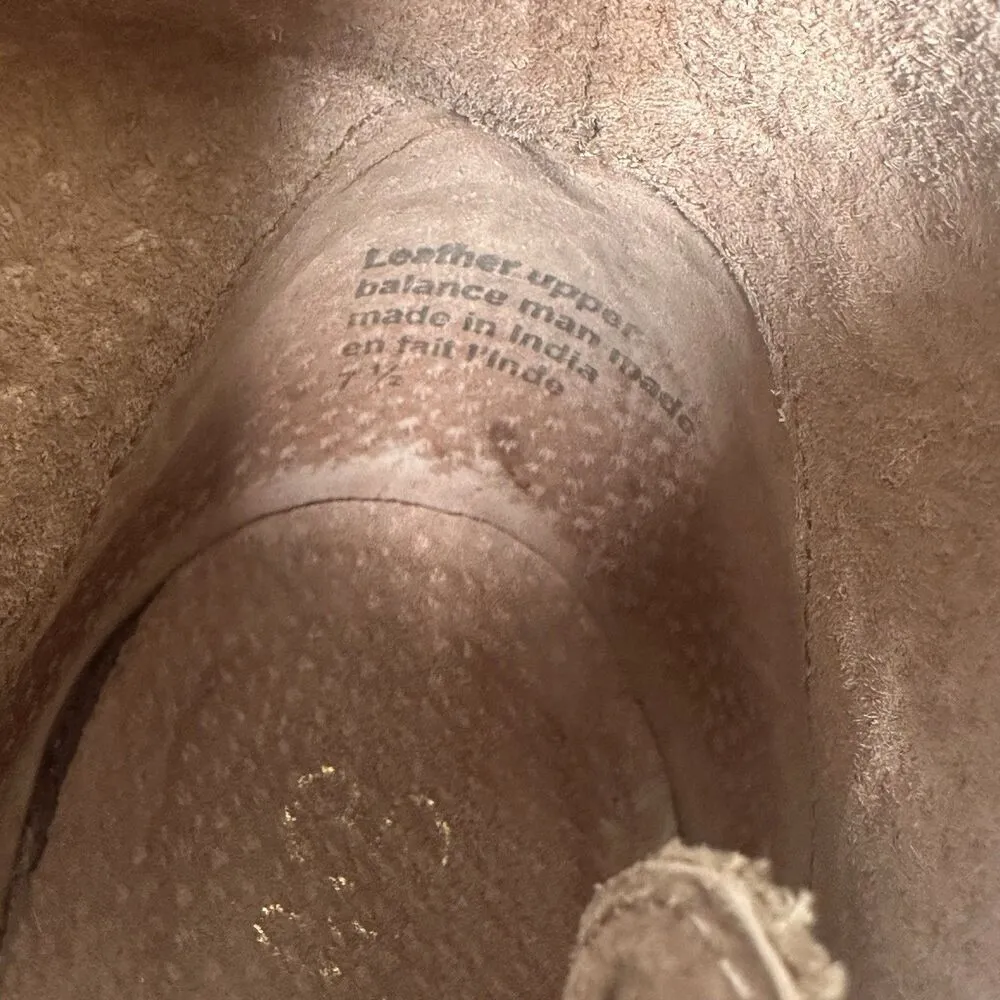 Seychelles Lantern Ankle Boots Taupe Embroidered Western Boho Floral Sz 7.5 - Image 9