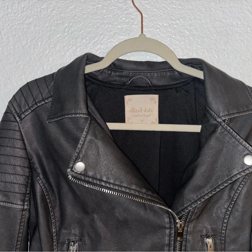 Altard State Medium Faux‎ Leather Moto Jacket – Chic & Versatile - Image 7