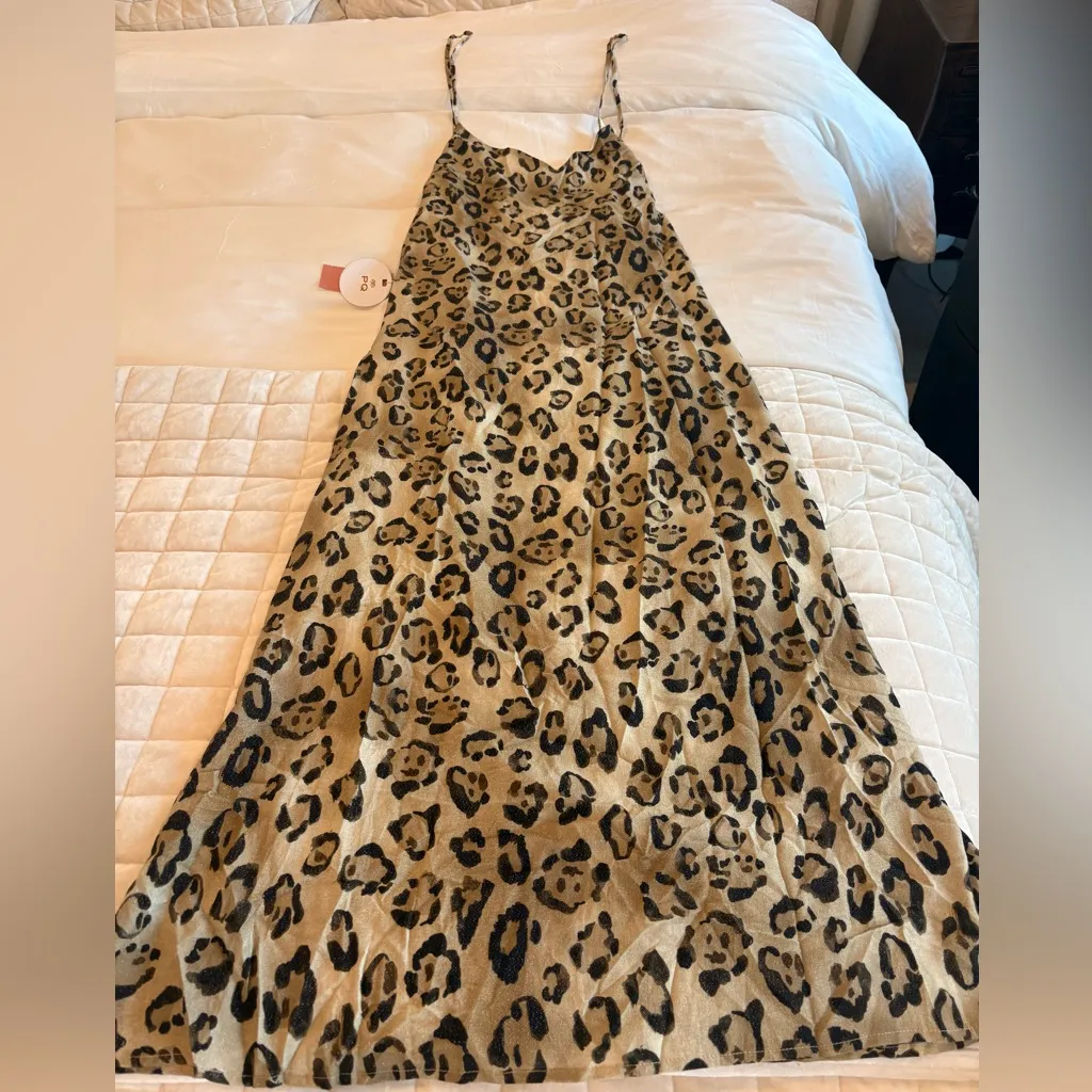 PQ Swim Leopard Print Midi Dress Tan - Image 9