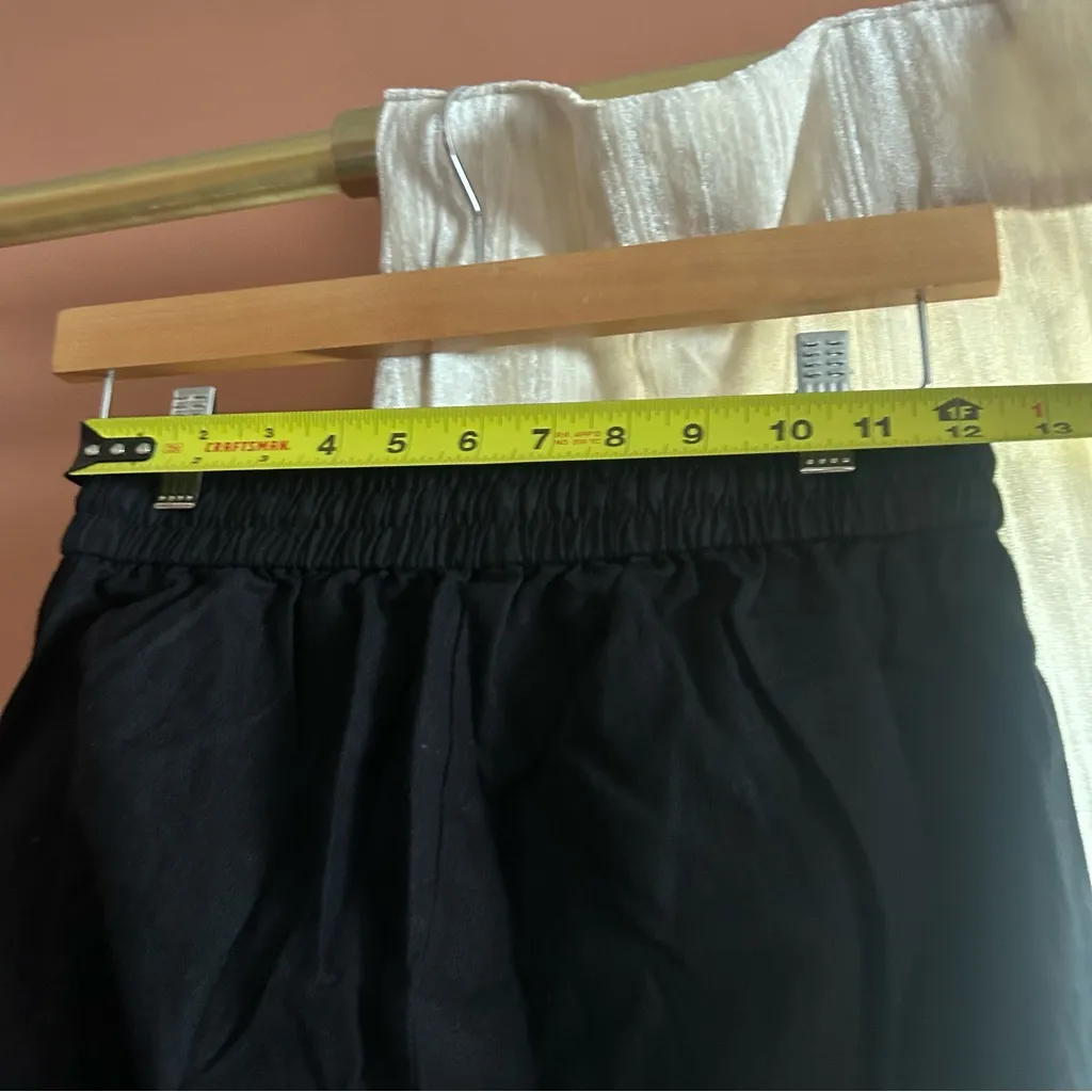 J. Crew Linen Cotton Drawstring Pant Black‎ Pull On Elastic AW842 NWT Size 0P - Image 7